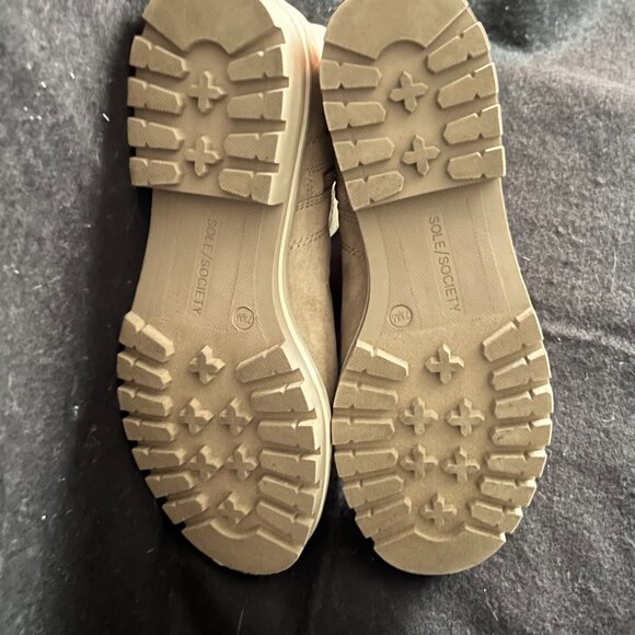 Sole Society Tan Suede Ankle Boots w/Zipper - Picture 9 of 11